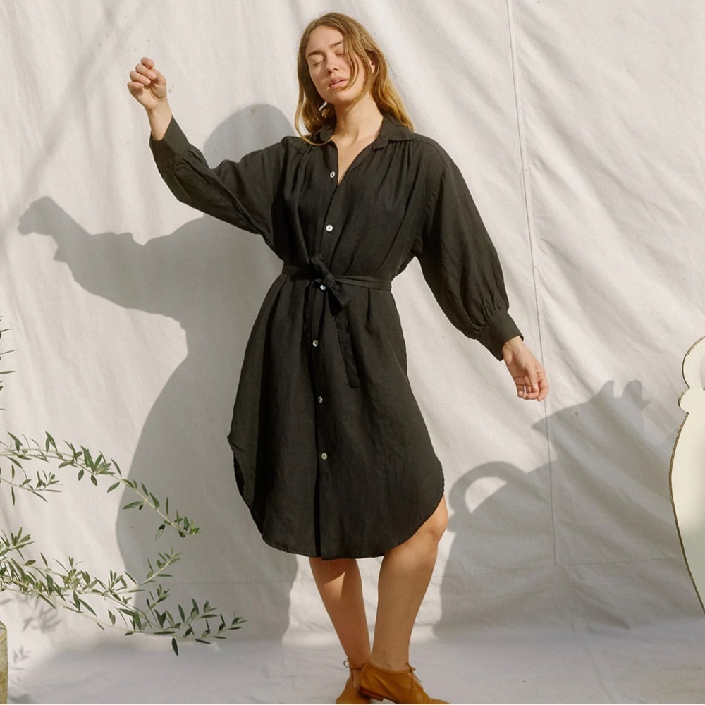 Sugar Candy Mountain Linen Shirt Dress